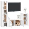 vidaXL 4-tlg. TV-Schrank-Set Weiß Holzwerkstoff