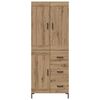 vidaXL Highboard mit Schubladen 2 pcs Artisan-Eiche Holzwerkstoff