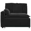vidaXL Modulares Sofa Endmodul mit Armlehne Kissen Schwarz 100 cm