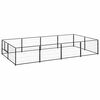 vidaXL Hundezwinger Schwarz 8 m&sup2; Stahl
