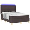 vidaXL Boxspringbett mit Matratze Braun 140 x 200 cm Stoff