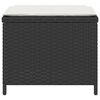 vidaXL 5-tlg. Garten-Essgruppe mit Kissen Schwarz Poly Rattan