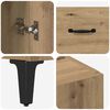vidaXL Highboard Artisan-Eiche 69,5 x 34 x 180 cm Holzwerkstoff