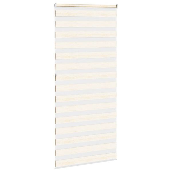 vidaXL Doppelrollo Marmorbeige 95x230 cm Stoffbreite 90,9 cm Polyester