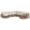 vidaXL Gartensofa-set 11 pcs Beige Poly-Rattan