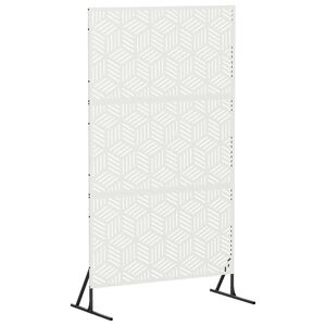 vidaXL Sichtschutz 100 x 50 x 180 cm Stahl Wei&szlig;