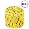 vidaXL Bootsseil Gelb 12 mm 100 m Polypropylen
