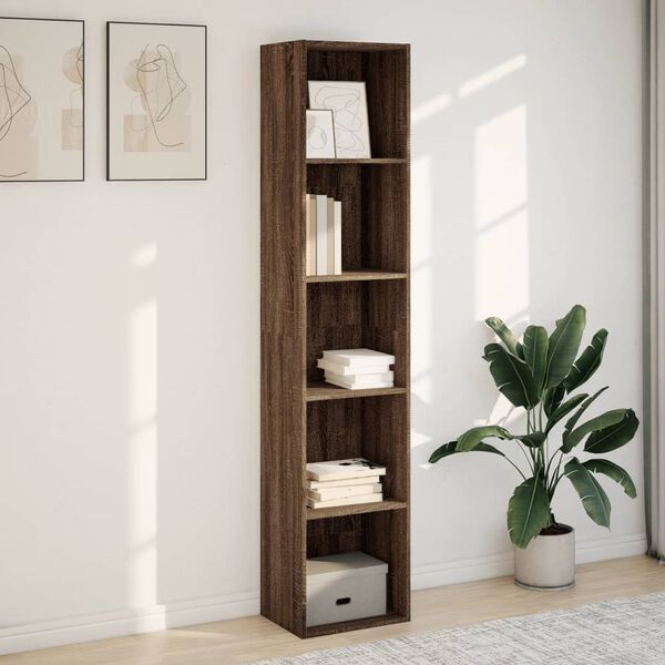 vidaXL Bücherregal Braun Eichen-Optik 40x30x189 cm Holzwerkstoff