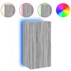vidaXL TV-Wandschrank mit LED-Leuchten Grau Sonoma 40,5x35x80 cm