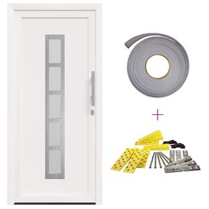 vidaXL Vordert&uuml;r 88 x 200 cm PVC Wei&szlig;