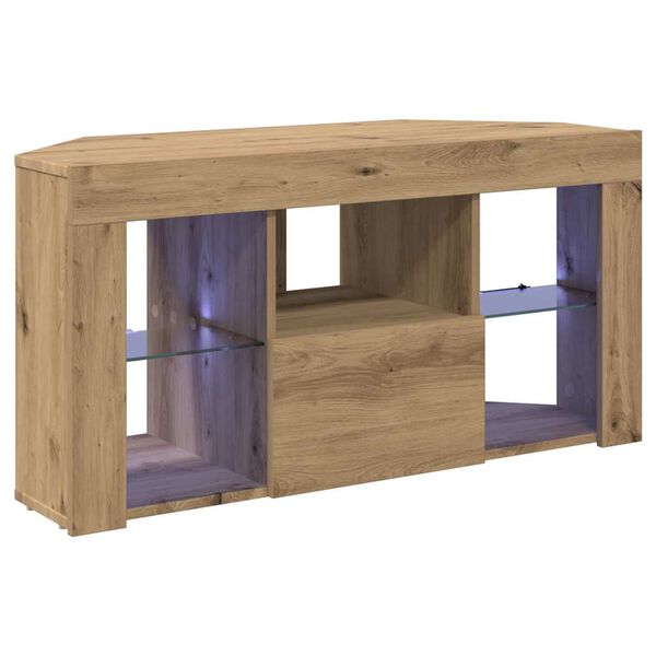 vidaXL Eck-LED-TV-Schrank Artisan-Eiche 100 x 40 x 50 cm Holzwerkstoff