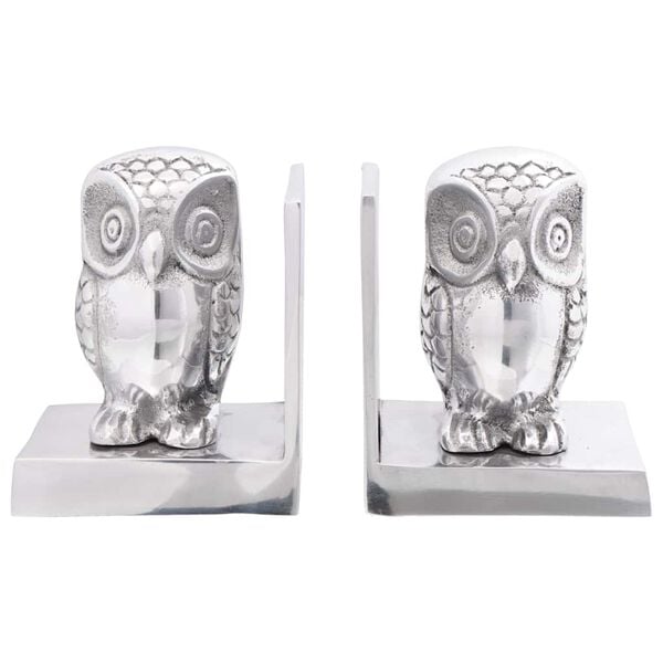 vidaXL Buchstützen 2 pcs Silber 7 x 9 x 11 cm Aluminium
