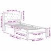 vidaXL Bettgestell Braun und Schwarz 75 x 190 cm Massivholz Kiefer