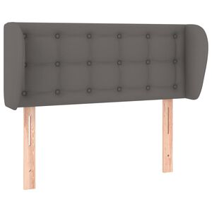 vidaXL Kopfteil mit Ohren Grau 83x23x78/88 cm Kunstleder