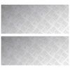 vidaXL Treppe Tritt Rechtwinklig 2 pcs Silber 70 x 30 cm Aluminium