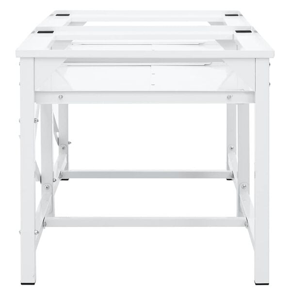 vidaXL Waschmaschinen-Untergestell 2er mit Ausziehbaren Ablagen Wei&szlig;
