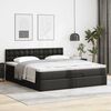 vidaXL Ottoman-Bett mit Matratzen & LEDs Schwarz 200x200 cm Kunstleder