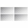 vidaXL Stufenmatten 4 stk. 100 x 50 cm Silber Aluminium Rechtwinklig
