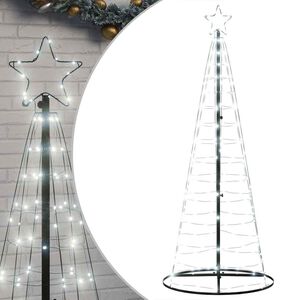 vidaXL LED Weihnachtsbaum 200 LEDs Kaltwei&szlig; 180 cm