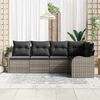 vidaXL Gartensofa-set Grau Poly-Rattan