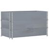 vidaXL Paletten-Aufsatzrahmen 3 Stk. Grau 100x50 cm Massivholz Kiefer