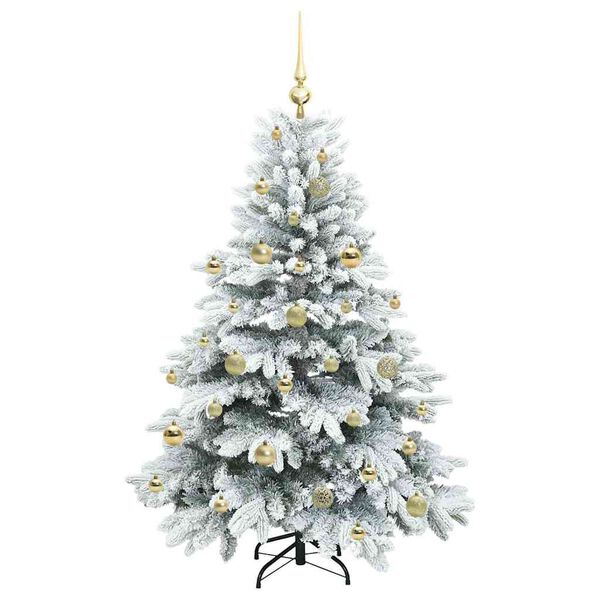 vidaXL K&uuml;nstlicher Weihnachtsbaum mit 150 LEDs Wei&szlig; 150 cm PE und PVC