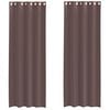 vidaXL Voile Vorh&auml;nge mit &Ouml;sen 2 Stk. Braun 140x300 cm