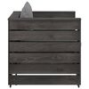 vidaXL 2-tlg. Garten-Lounge-Set mit Kissen Grau Imprägniertes Holz
