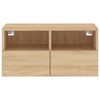 vidaXL TV-Wandschrank Sonoma-Eiche 60x30x30 cm Holzwerkstoff
