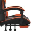 vidaXL Gaming-Stuhl mit Fu&szlig;st&uuml;tze Drehbar Schwarz & Orange Kunstleder