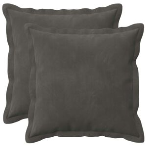 vidaXL Kissen mit Kissen HOUTEN 2 Stk. Dunkelgrau Samt