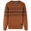 Kinderpullover Gestrickt Cognac 104