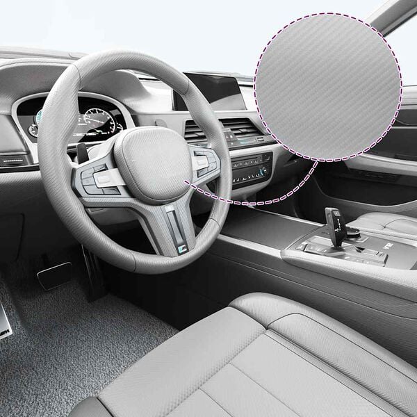 vidaXL Autofolien 2 Stk. 4D Silber 100x150 cm+50x150 cm