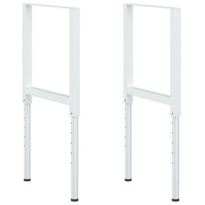vidaXL Werkbankgestell Verstellbar 2 Stk. Metall 55x(69-95,5) cm Grau
