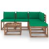 vidaXL 6-tlg. Garten-Lounge-Set aus Paletten mit Kissen Kiefernholz
