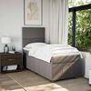vidaXL Boxspringbett mit Matratze Taupe 80x200 cm Stoff