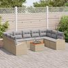 vidaXL Garten-Sofa-Set 10 pcs Beige und Hellgrau