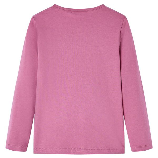 Kinder-Langarmshirt Himbeerrosa 128