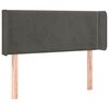 vidaXL Kopfteil mit Ohren Dunkelgrau 93x16x78/88 cm Samt