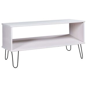 vidaXL Couchtisch New York Wei&szlig; Massivholz Kiefer
