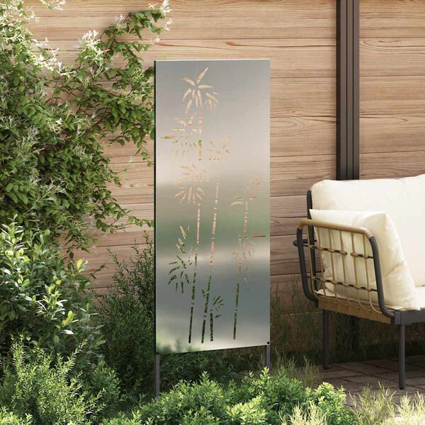 vidaXL Garten Sichtschutz-Leinwand Silber 50 x 140 cm Verzinkter Stahl