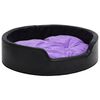 vidaXL Hundebett Schwarz-Violett 90x79x20 cm Pl&uuml;sch und Kunstleder