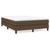 vidaXL Boxspringbett mit Matratze Dunkelbraun 140x200 cm Stoff