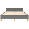 vidaXL Bettgestell ohne Matratze Dunkelgrau 120x190 cm Stoff