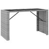 vidaXL 9-tlg. Gartenbar-Set mit Kissen Grau Poly Rattan