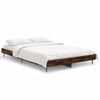 vidaXL Bettgestell ohne Matratze R&auml;uchereiche 120x190 cm Holzwerkstoff