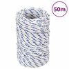 vidaXL Bootsseil Wei&szlig; 2 mm 50 m Polypropylen