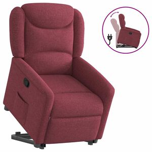 vidaXL Relaxsessel mit Aufstehhilfe Weinrot Stoff