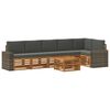 vidaXL Ecksofa Set 7 pcs Natur und Anthrazit Massivholz Akazie