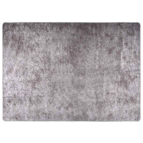 vidaXL Teppich Waschbar Grau 120x180 cm